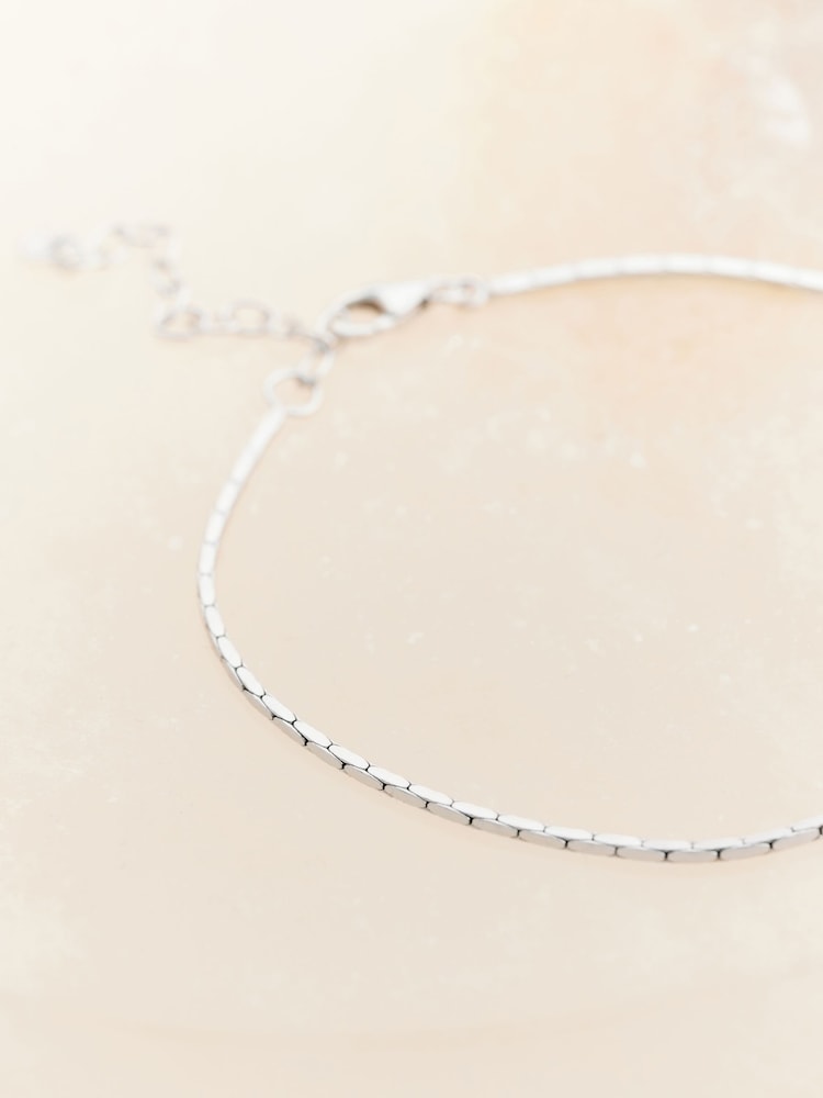 Sterling Silver Sleek Snake Chain Bracelet - Image 5 of 5