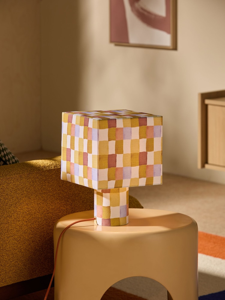 MADE.COM Multi Tiana Check Table Lamp - Image 1 of 5