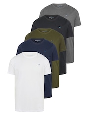 BadRhino Big & Tall Black 100% Cotton T-Shirts 5 Pack - Image 2 of 6