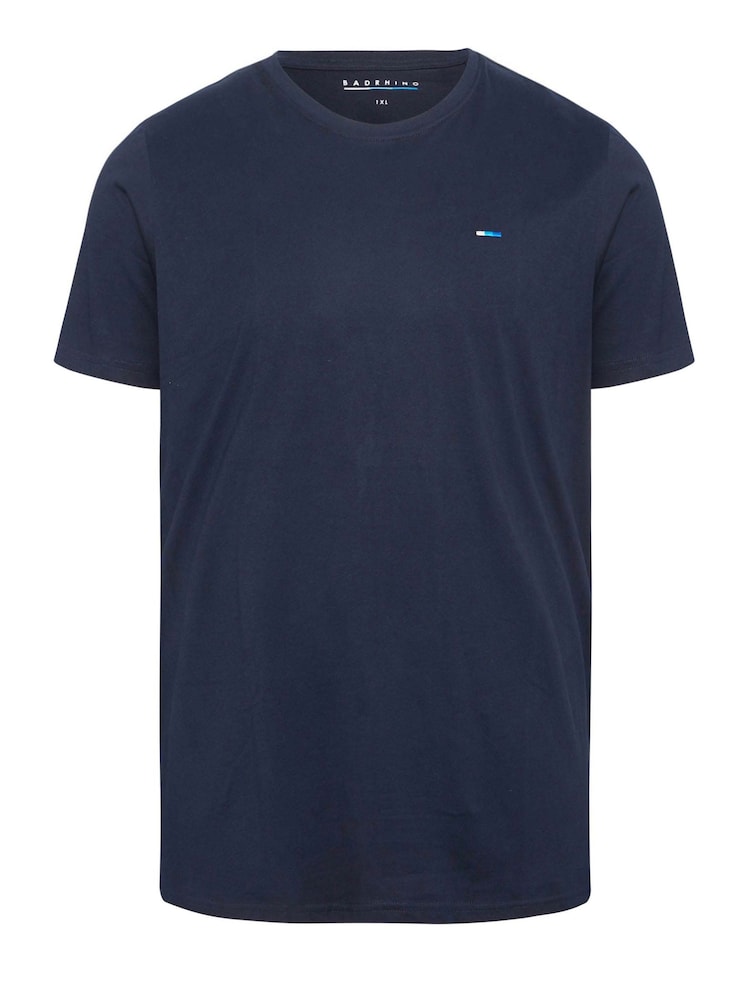 BadRhino Big & Tall Black 100% Cotton T-Shirts 5 Pack - Image 3 of 6