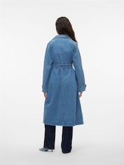 VERO MODA Blue Denim Trench Coat - Image 2 of 6