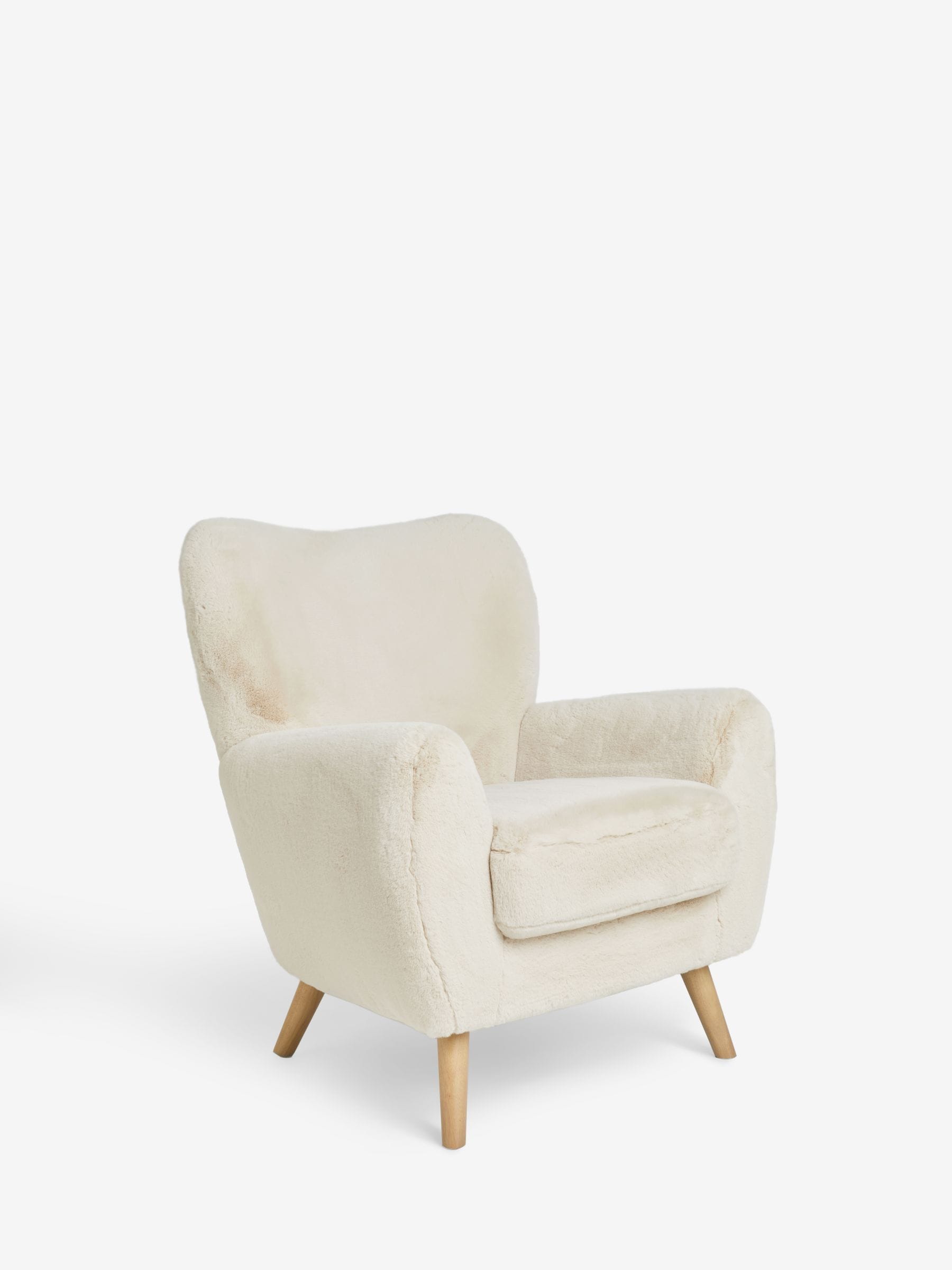 Buy Oslo Faux Fur Light Natural Wilson II Highback Grande Armchair from the Next UK online shop
