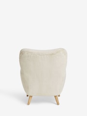 Oslo Faux Fur Light Natural Wilson II Highback Grande Armchair - Image 7 of 9