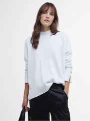 Barbour® International Jade Knitted 100% Cotton Jumper - Image 1 of 7