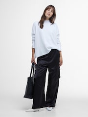 Barbour® International Jade Knitted 100% Cotton Jumper - Image 3 of 7