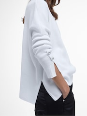 Barbour® International Jade Knitted 100% Cotton Jumper - Image 5 of 7