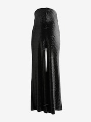 Black Maternity Sparkle Wide Leg Trousers - Image 5 of 8