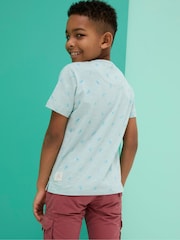 FatFace Judes Green All-Over Print T-Shirt - Image 2 of 6