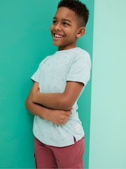 FatFace Judes Green All-Over Print T-Shirt - Image 3 of 6