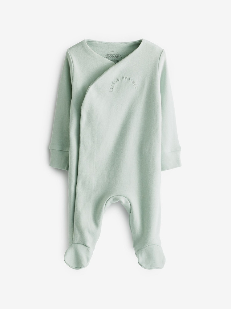 Mamas & Papas 100% Cotton Little Brother Sleepsuit - Image 3 of 3