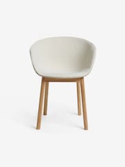MADE.COM White and Boucle Helle Dining Chair - Image 2 of 4