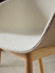 MADE.COM White and Boucle Helle Dining Chair - Image 3 of 4