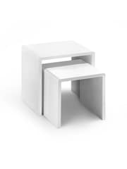Julian Bowen White Manhattan Nest Of 2 Tables - Image 2 of 3
