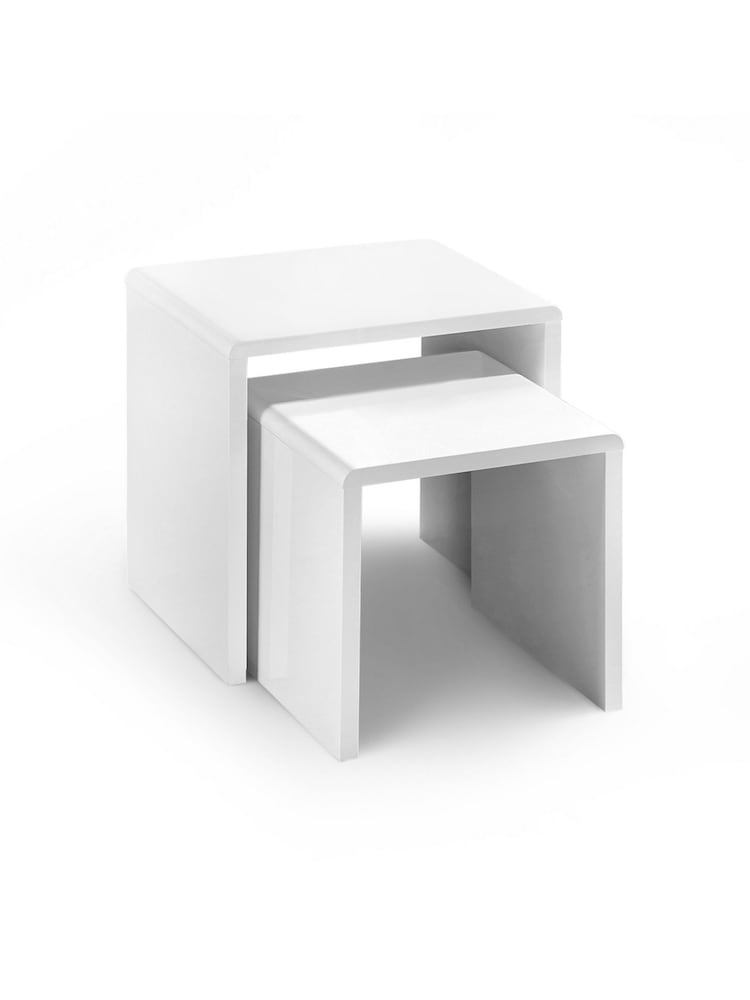 Julian Bowen White Manhattan Nest Of 2 Tables - Image 2 of 3