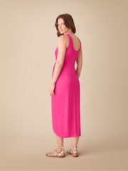 Ro&Zo Pink Petite Petite Jersey Tie Waist Dress - Image 3 of 4