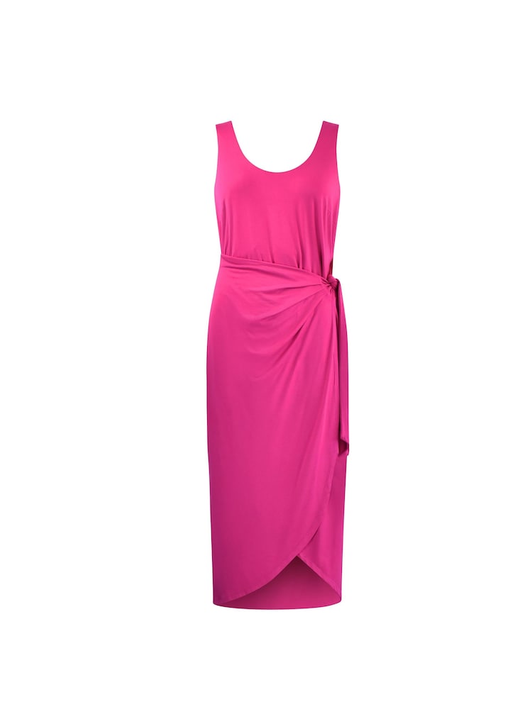 Ro&Zo Pink Petite Petite Jersey Tie Waist Dress - Image 4 of 4