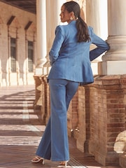 Sosandar Blue Wide Leg Jeans - Image 4 of 5