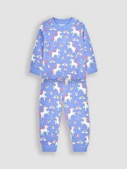 JoJo Maman Bébé Lilac Unicorn Glow In the Dark Pyjamas - Image 1 of 5