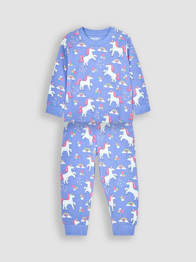 JoJo Maman Bébé Lilac Unicorn Glow In the Dark Pyjamas - Image 1 of 5