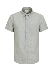 Mountain Warehouse Green Lowe Mens Cotton-Linen Shirt - Image 1 of 3