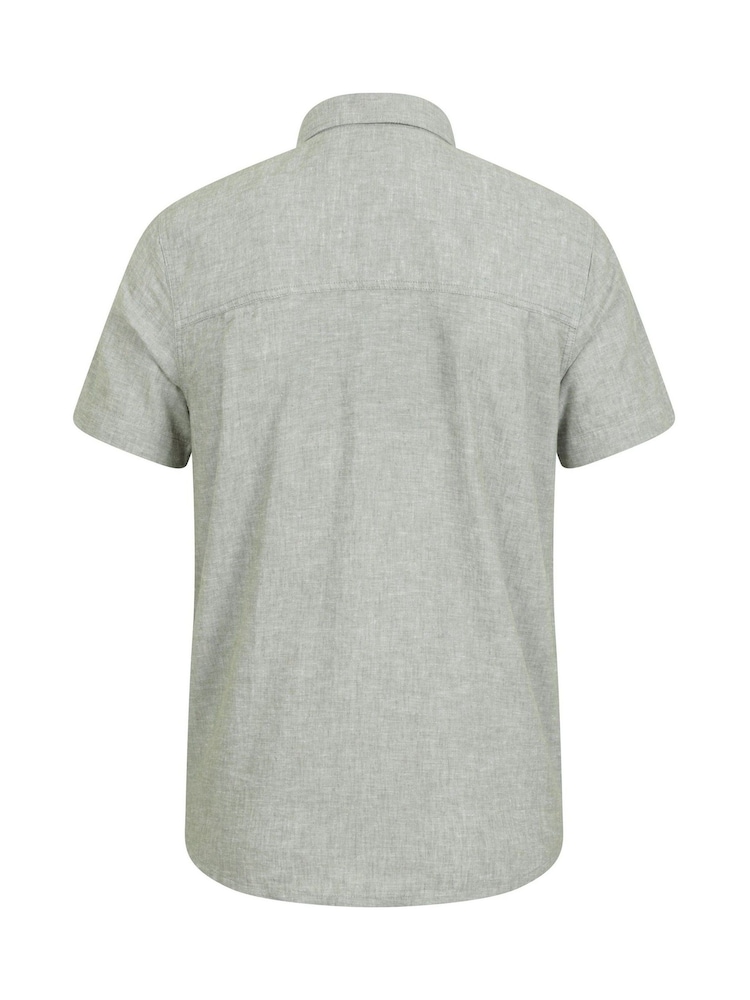 Mountain Warehouse Green Lowe Mens Cotton-Linen Shirt - Image 3 of 3