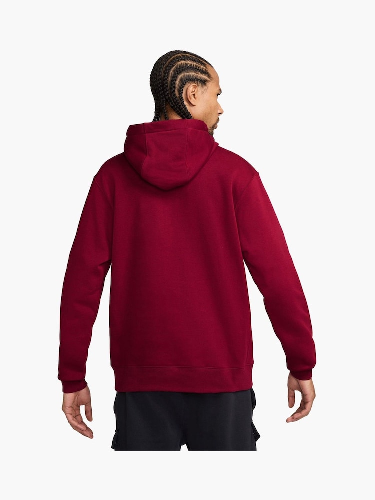 Nike Team Red / White Club Pullover Hoodie - Image 2 of 3