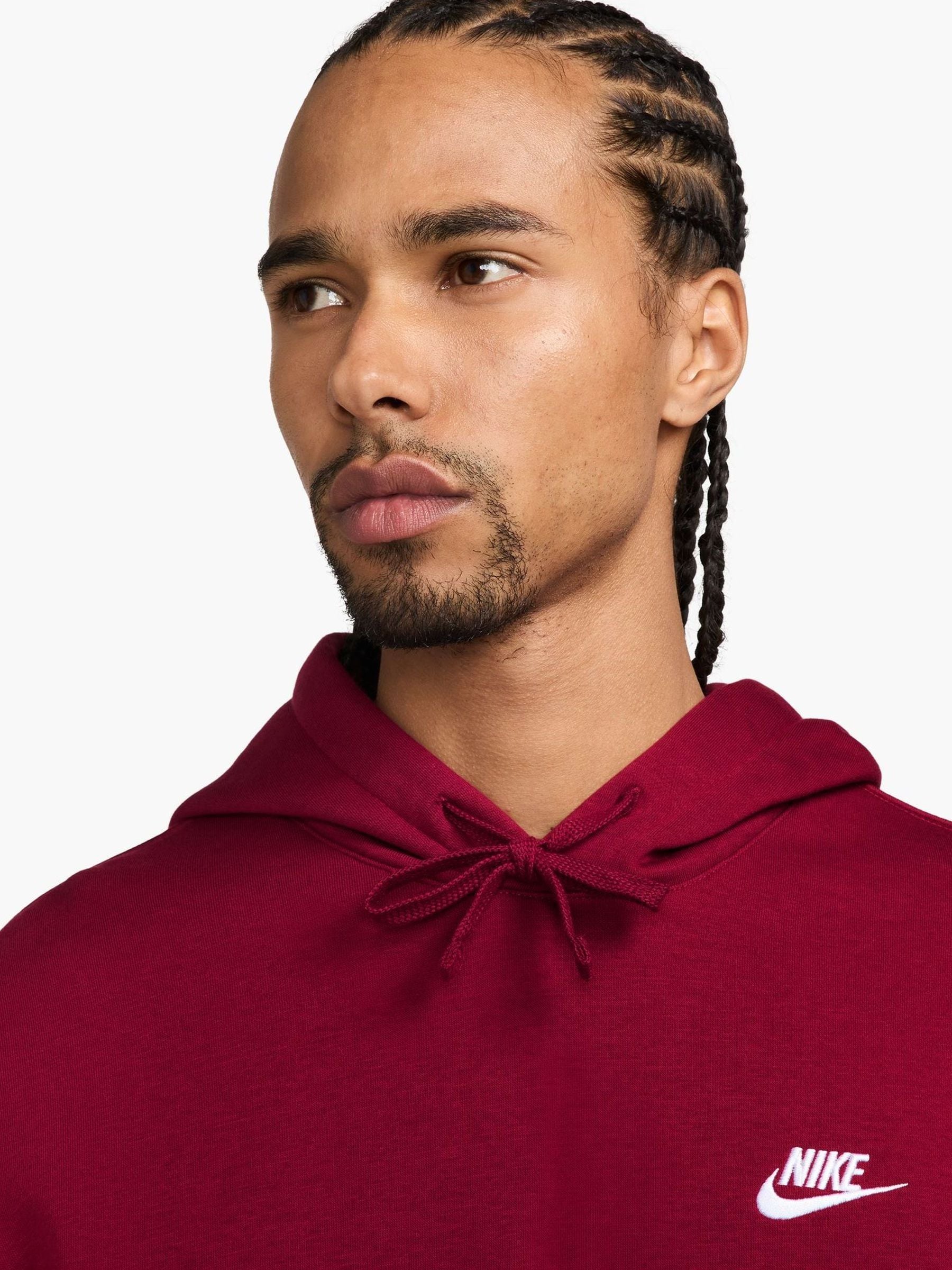 Buy Nike Team Red White Club Pullover Hoodie from Next Luxembourg