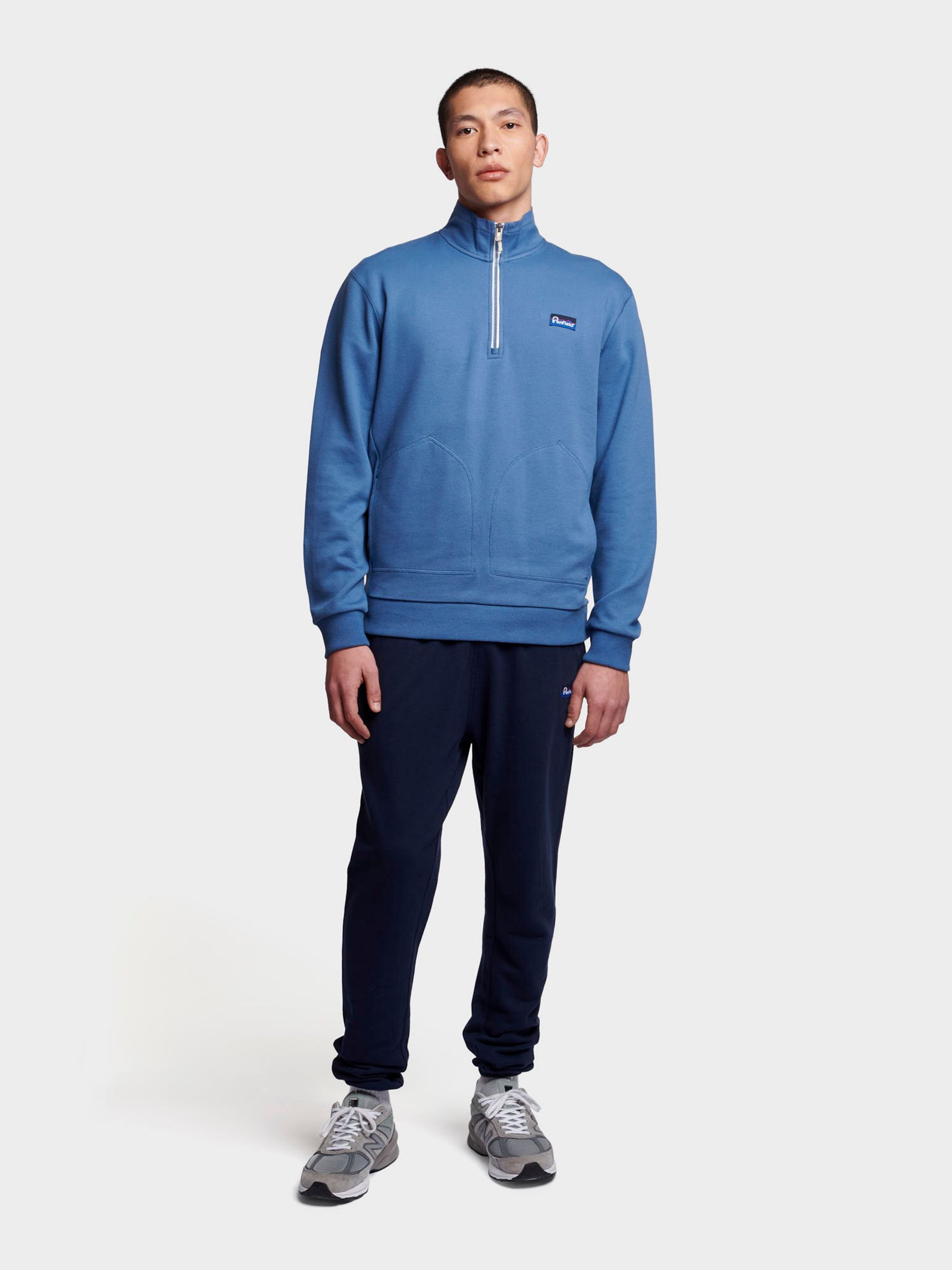 Penfield Blue Mens Relaxed Fit 100% Cotton Washed Funnel Sweatshirt - Image 2 of 8