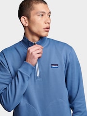 Penfield Blue Mens Relaxed Fit 100% Cotton Washed Funnel Sweatshirt - Image 3 of 8