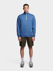 Penfield Blue Mens Relaxed Fit 100% Cotton Washed Funnel Sweatshirt - Image 6 of 8