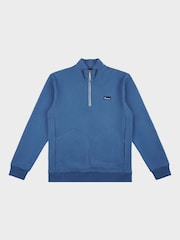 Penfield Blue Mens Relaxed Fit 100% Cotton Washed Funnel Sweatshirt - Image 7 of 8