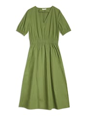 Albaray Green Elastic Waist V-Neck Dress - Image 5 of 5