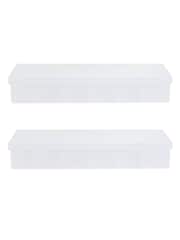 Wham Set of 2 Clear Large Organiser Boxes With 24 Divisions Bauble Box - Image 5 of 6