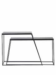 Pacific Black Ash Veneer and Metal Console Table - Image 2 of 5