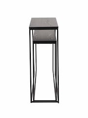 Pacific Black Ash Veneer and Metal Console Table - Image 3 of 5