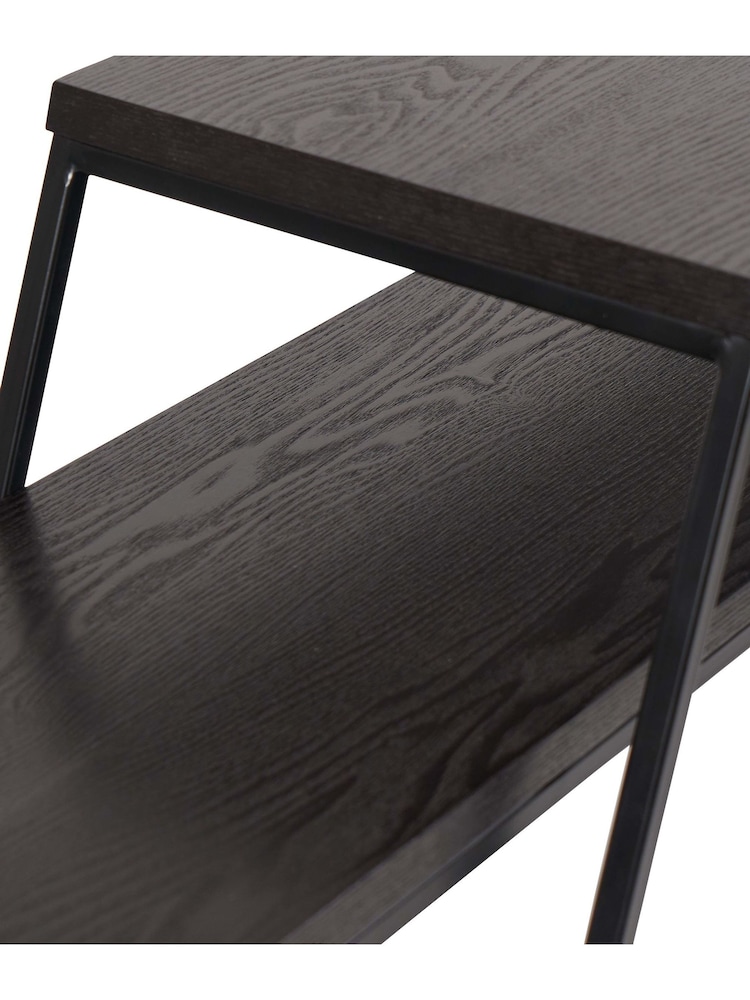 Pacific Black Ash Veneer and Metal Console Table - Image 5 of 5