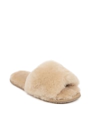 Just Sheepskin Brown Ladies Lily Slider Slippers - Image 3 of 5