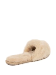 Just Sheepskin Brown Ladies Lily Slider Slippers - Image 4 of 5