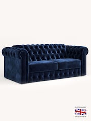Jay-Be Luxe Velvet Royal Blue Chesterfield 3 Seater Sofa Bed - Image 2 of 6