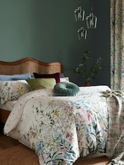 Laura Ashley Multi White Pointon Fields 100% Cotton Duvet Cover and Pillowcase Set - Image 1 of 5