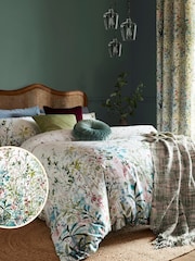Laura Ashley Multi White Pointon Fields 100% Cotton Duvet Cover and Pillowcase Set - Image 2 of 5
