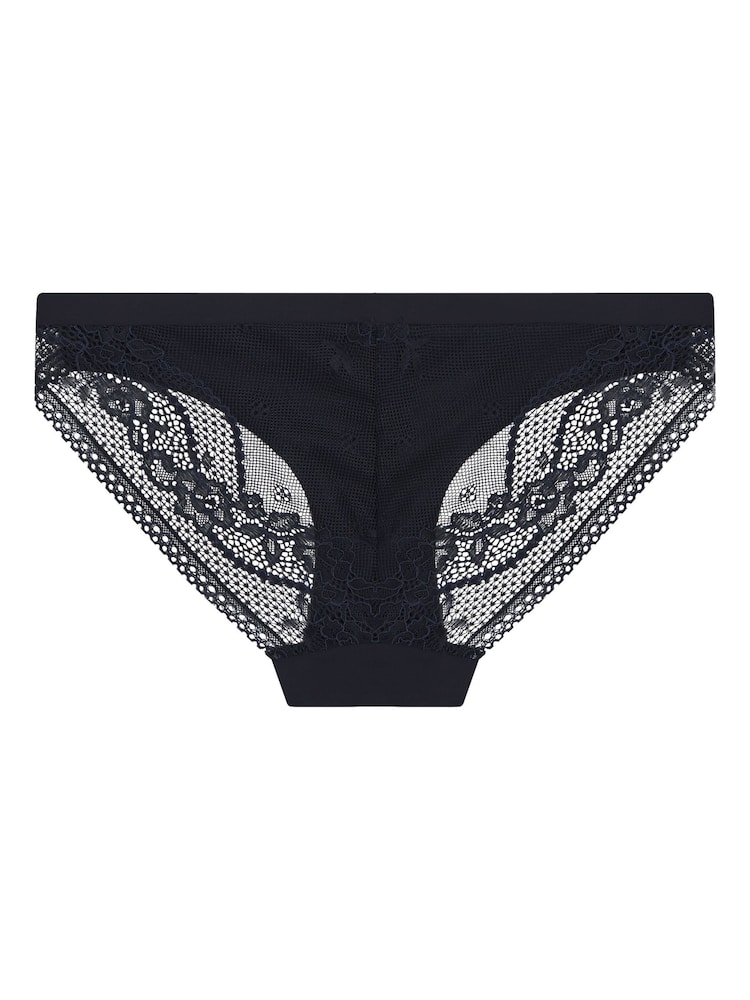 Tommy Hilfiger Blue Lace Detail Thong - Image 4 of 4
