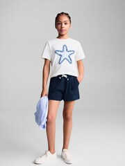 Mango Cream 100% Cotton Star Print T-Shirt - Image 1 of 6
