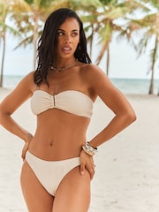 Rochelle Humes Ecru High Leg Bikini Bottoms - Image 1 of 3