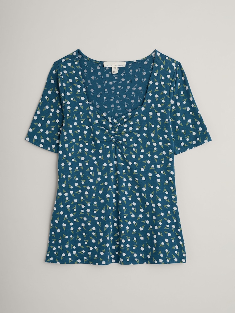 Seasalt Cornwall Blue Gentle Wave Top - Image 1 of 2