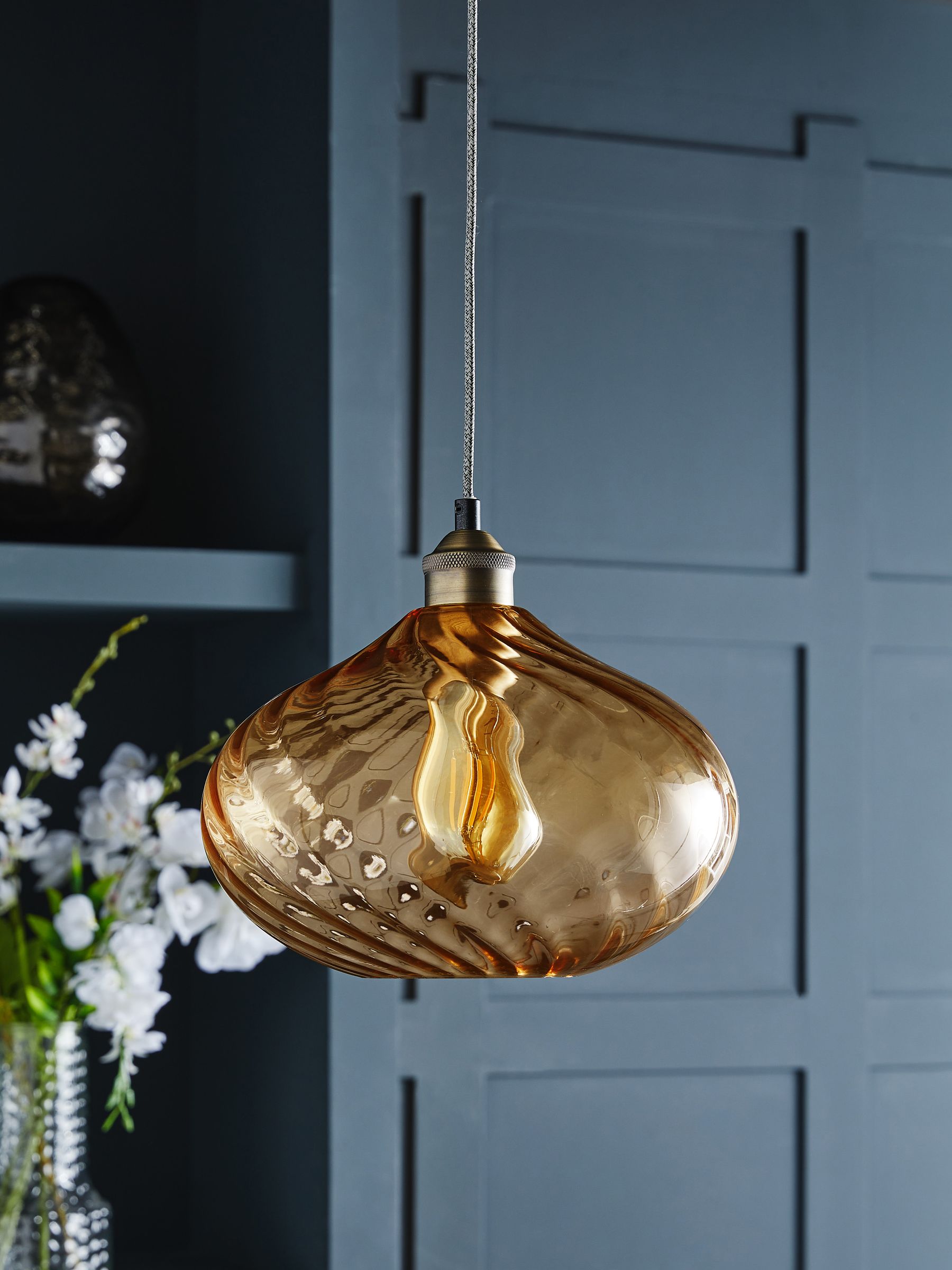 Amber Orange Freya Light Shade