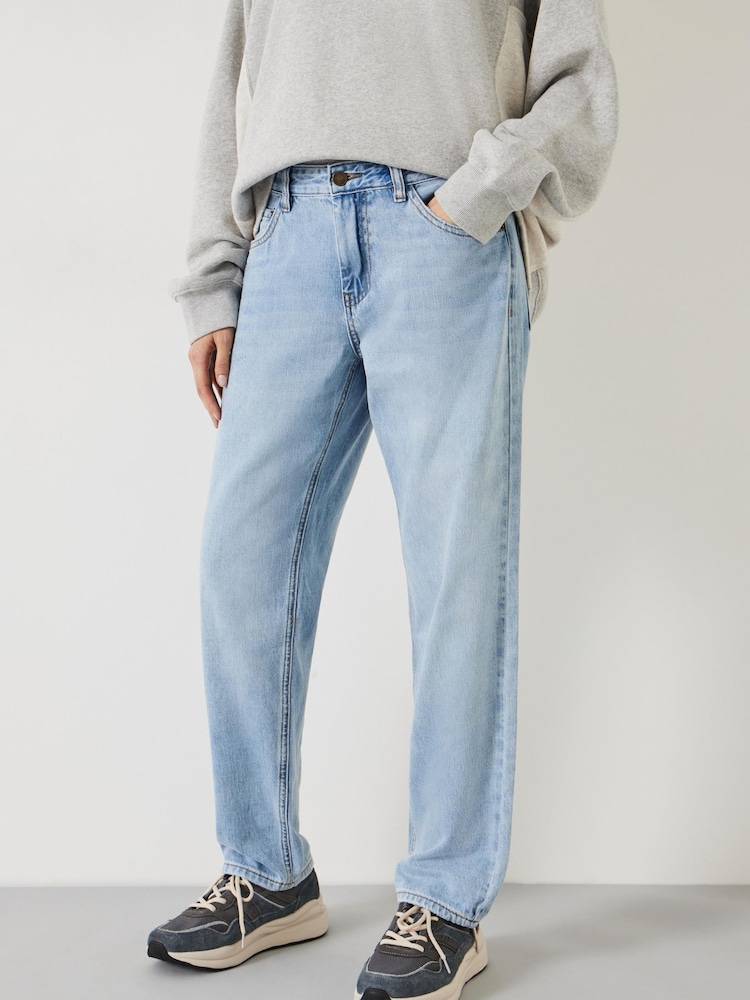Hush Light Wash Blue Boyfriend 100% Cotton Jeans - Image 1 of 5