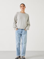 Hush Light Wash Blue Boyfriend 100% Cotton Jeans - Image 2 of 5