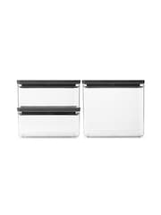 Brabantia Dark Grey Stackable Canisters 2 x 1.5L And 1 x 3.5L - Image 4 of 6