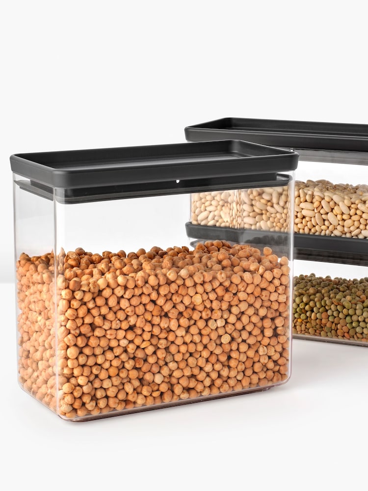 Brabantia Dark Grey Stackable Canisters 2 x 1.5L And 1 x 3.5L - Image 6 of 6